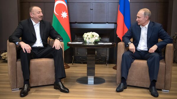 Встреча президента РФ В. Путина и президента Азербайджана И. Алиева - Sputnik Արմենիա