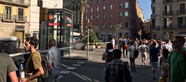 Место оцепления. Теракт в Барселоне - Sputnik Արմենիա