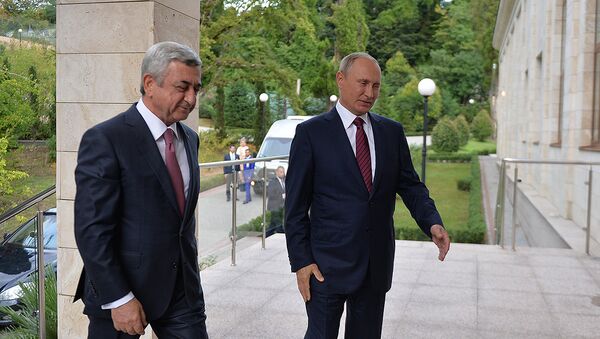 Встреча президентов Армении и России Сержа Саргсяна и Владимира Путина - Sputnik Արմենիա