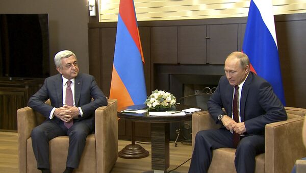 Ռուսաստանի և Հայաստանի նախագահներ Վլադիմիր Պուտինն ու Սերժ Սարգսյանը հանդիպել են Սոչիում - Sputnik Արմենիա