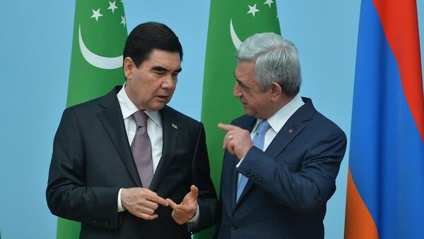 Президент Республики Армения Серж Саргсян и Президент Туркменистана Гурбангулы Бердымухамедов - Sputnik Արմենիա