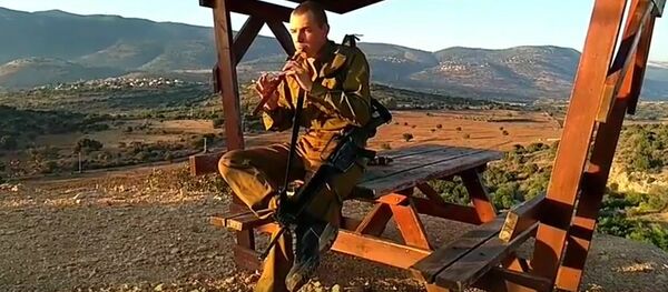 Солдат израильской армии играет на армянском дудуке Солдат израильской армии играет на армянском дудуке - Sputnik Армения