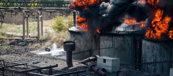 Пожар на заводе Наирит Пожар на заводе Наирит - Sputnik Армения