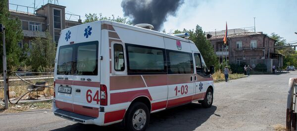 Пожар на заводе Наирит Пожар на заводе Наирит - Sputnik Армения