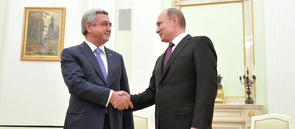 Президент РФ В. Путин встретился с президентом Армении С. Саргсяном Президент РФ В. Путин встретился с президентом Армении С. Саргсяном - Sputnik Արմենիա