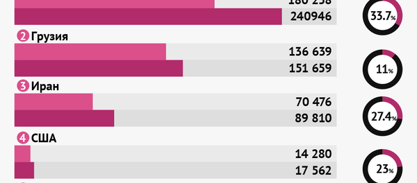 Инфографика. Основной поток туристов в Армению приходится на пять стран Инфографика. Основной поток туристов в Армению приходится на пять стран - Sputnik Армения