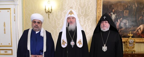 Встреча патриарха Кирилла с духовными лидерами Армении и Азербайджана - Sputnik Армения