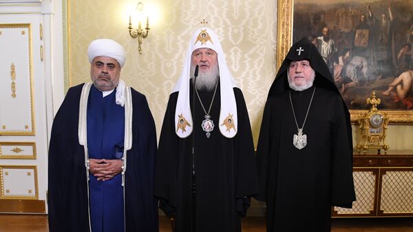 Встреча патриарха Кирилла с духовными лидерами Армении и Азербайджана - Sputnik Արմենիա
