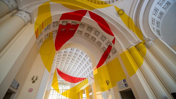 Открытие выставки швейцарского художника Феличе Варини Гексагоны, круги и столы - Sputnik Արմենիա