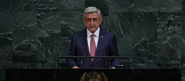 Выступление президента Армении Сержа Саргсяна на 72-ой сессии Генеральной Ассамблеи ООН - Sputnik Армения