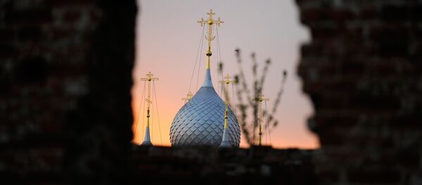 Купола церкви Одигитрии Ростовского кремля Купола церкви Одигитрии Ростовского кремля - Sputnik Армения