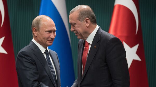 Президент РФ Владимир Путин и президент Турции Реджеп Тайип Эрдоган - Sputnik Արմենիա