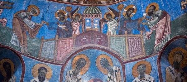 Фрески монастыря Святой Богоматери в Ахтале - Sputnik Армения