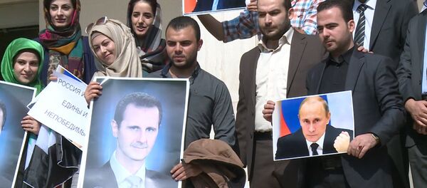 Спутник_Спасибо, Россия! - сирийцы в разных странах поблагодарили РФ за борьбу с ИГ - Sputnik Армения