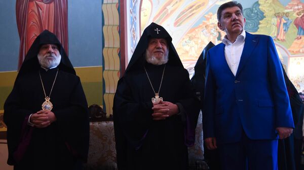 Освящение храма Русской Православной Церкви во имя Воздвижения Животворящего Креста Господня в Ереване - Sputnik Արմենիա