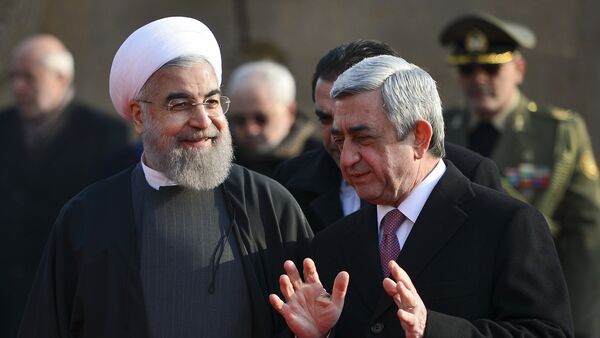 Президент Ирана Хасан Рухани и Президент Армении Серж Саргсян - Sputnik Армения