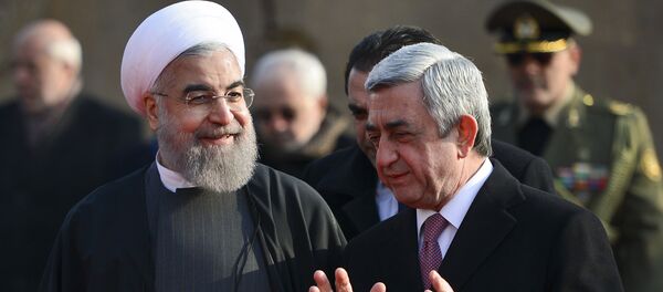 Президент Ирана Хасан Рухани и Президент Армении Серж Саргсян - Sputnik Армения