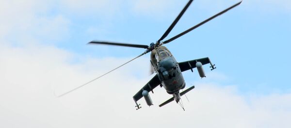 Учения ОДКБ Взаимодействие-2017 в Армении. Вертолет Ми-24 Учения ОДКБ Взаимодействие-2017 в Армении. Вертолет Ми-24 - Sputnik Արմենիա