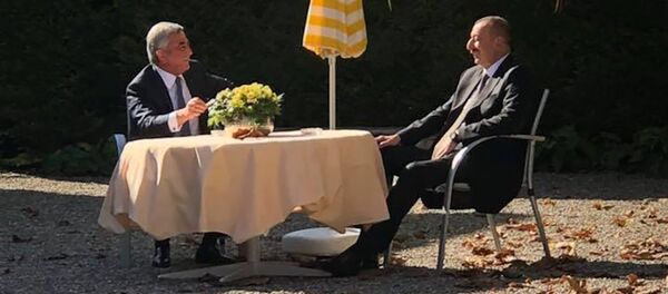 Президенты Армении и Азербайджана Серж Саргсян и Ильхам Алиев - Sputnik Армения