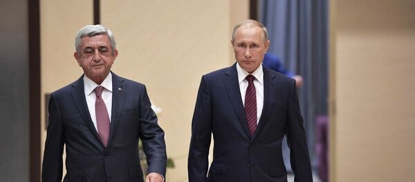 Президент РФ В. Путин встретился с президентом Армении С. Саргсяном - Sputnik Армения
