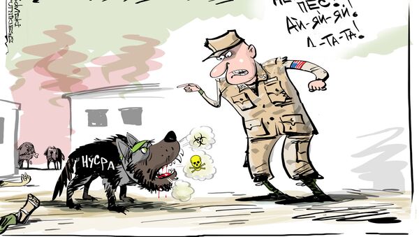 Карикатура. Госдеп впервые признал, что ан-Нусра* применяет химоружие в Сирии - Sputnik Армения