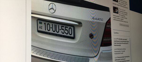 Машина с армянскими номерами в Баку - Sputnik Армения