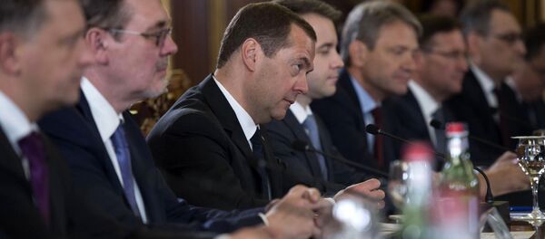 Встреча премьер министров Армении и России Карена Карапетяна и Дмитрия Медведева Встреча премьер министров Армении и России Карена Карапетяна и Дмитрия Медведева - Sputnik Արմենիա