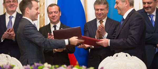 Подписание соглашений между Арменией и Россией Подписание соглашений между Арменией и Россией - Sputnik Армения