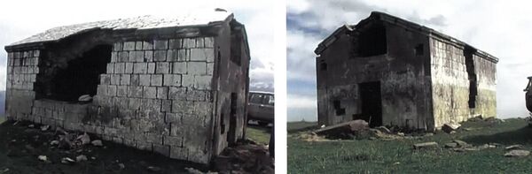 Армянская часовня Пандалион (Пандаванк) в карабахском селе Азат (ныне Ени зод) Армянская часовня Пандалион (Пандаванк) в карабахском селе Азат (ныне Ени зод) - Sputnik Армения