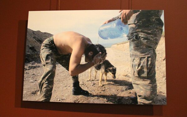 Выставка Ашота Авагяна, посвященная четырехдневной апрельской войне в Карабахе - Sputnik Армения