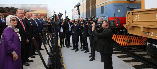 Открытие железной дороги Баку – Тбилиси – Карс - Sputnik Армения