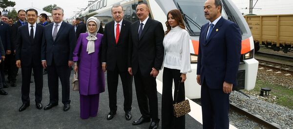 Открытие железной дороги Баку – Тбилиси – Карс Открытие железной дороги Баку – Тбилиси – Карс - Sputnik Армения