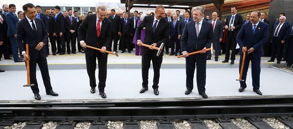 Открытие железной дороги Баку – Тбилиси – Карс Открытие железной дороги Баку – Тбилиси – Карс - Sputnik Армения