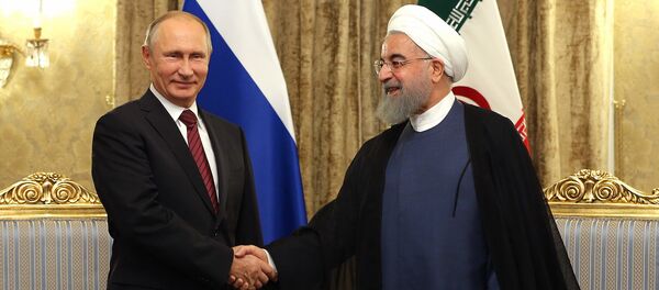 Президенты РФ Владимир Путин и ИРИ Хасан Рухани Президенты РФ Владимир Путин и ИРИ Хасан Рухани - Sputnik Армения