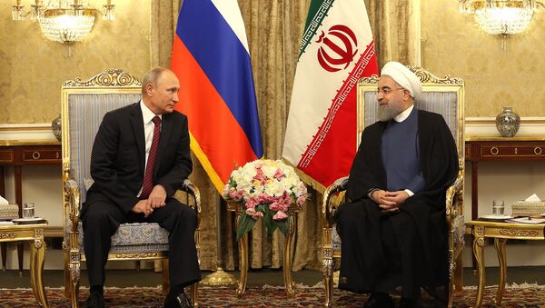 Президенты РФ Владимир Путин и ИРИ Хасан Рухани - Sputnik Արմենիա