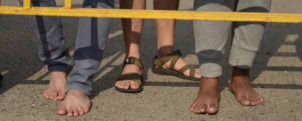 В палаточном лагере для мигрантов - Sputnik Արմենիա