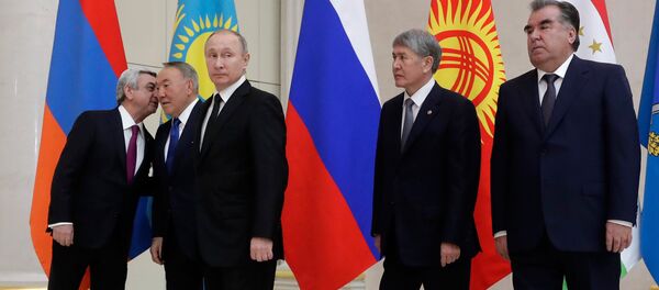 Лидеры Армении Казахстана России Кыргызстана и Таджикистана - Sputnik Армения