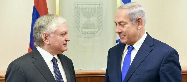 Встреча МИД Армении Эдварда Налбандяна с премьер-министром Израиля Бениамином Нетаньяху Встреча МИД Армении Эдварда Налбандяна с премьер-министром Израиля Бениамином Нетаньяху - Sputnik Արմենիա