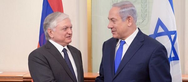 Встреча МИД Армении Эдварда Налбандяна с премьер-министром Израиля Бениамином Нетаньяху Встреча МИД Армении Эдварда Налбандяна с премьер-министром Израиля Бениамином Нетаньяху - Sputnik Արմենիա