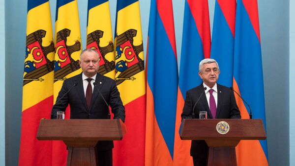 Президент Республики Молдова Игорь Николаевич Додон и Президент Республики Армения Серж Саргсян - Sputnik Армения