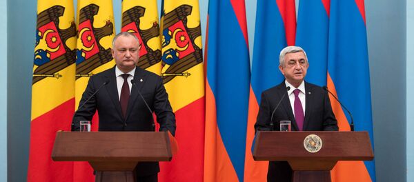 Президент Республики Молдова Игорь Николаевич Додон и Президент Республики Армения Серж Саргсян - Sputnik Армения