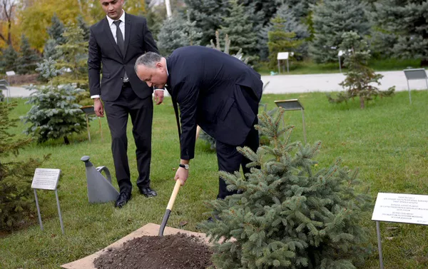 Президент Молдовы Игорь Додон в мемориале жертвам геноцида армян Президент Молдовы Игорь Додон в мемориале жертвам геноцида армян - Sputnik Армения