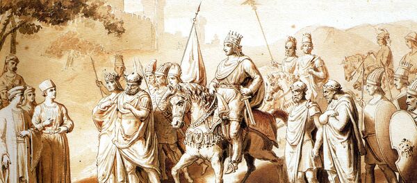 История Армении в итальянском искусстве. Фузаро Четыре вассальных царя, окружающих царя-царей Армении Тиграна Великого История Армении в итальянском искусстве. Фузаро Четыре вассальных царя, окружающих царя-царей Армении Тиграна Великого - Sputnik Армения