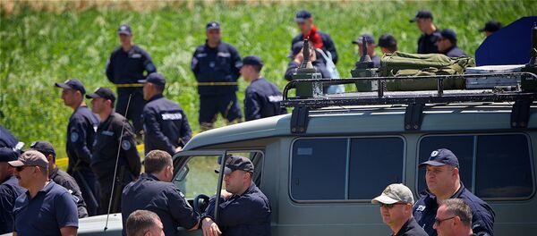 Сотрудники полиции Грузии у села Собиси. Архивное фото - Sputnik Армения