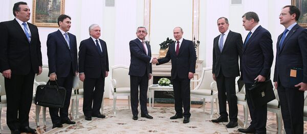 Президент РФ В.Путин встретился с президентом Армении С. Саргсяном - Sputnik Արմենիա