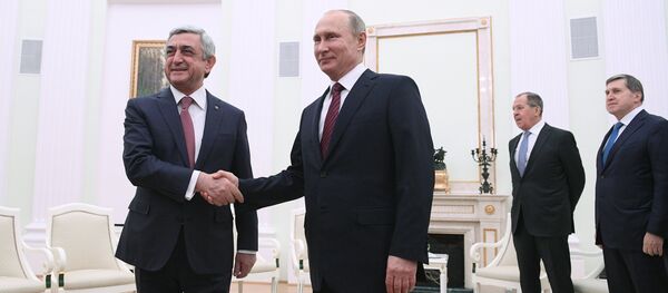 Президент РФ В.Путин встретился с президентом Армении С. Саргсяном Президент РФ В.Путин встретился с президентом Армении С. Саргсяном - Sputnik Արմենիա