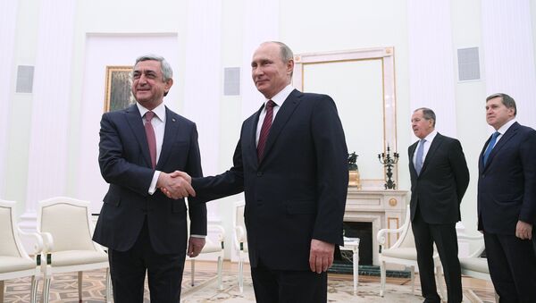 Президент РФ В.Путин встретился с президентом Армении С. Саргсяном - Sputnik Արմենիա