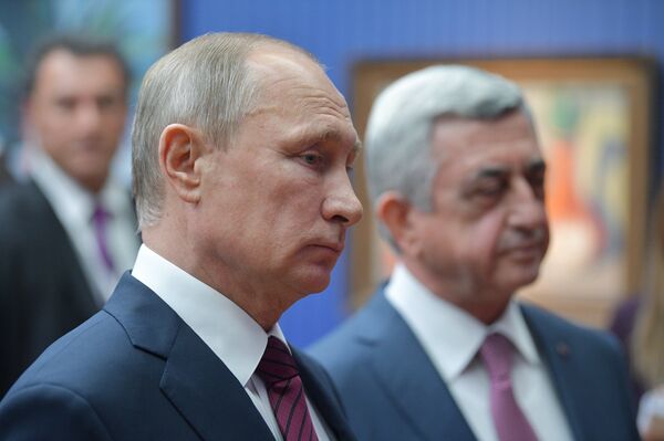 Президент РФ В.Путин встретился с президентом Армении С. Саргсяном Президент РФ В.Путин встретился с президентом Армении С. Саргсяном - Sputnik Армения