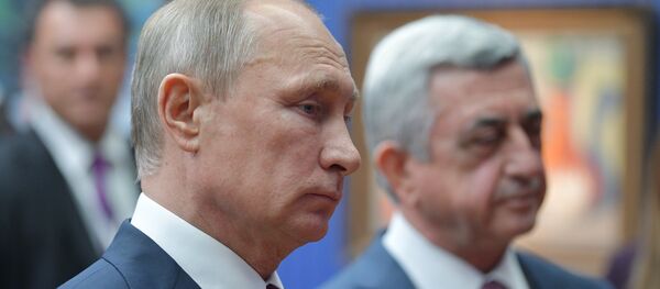 Президент РФ В.Путин встретился с президентом Армении С. Саргсяном Президент РФ В.Путин встретился с президентом Армении С. Саргсяном - Sputnik Армения