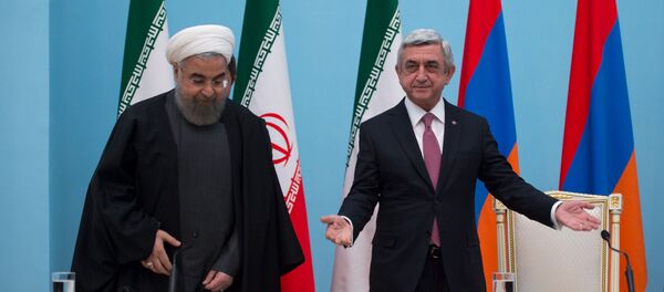 Президенты Ирана Хасан Роухани и Армении Серж Саргсян - Sputnik Армения